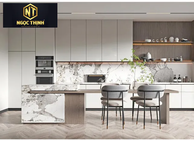 Tủ bếp gỗ công nghiệp xu hướng lựa chọn năm 2022